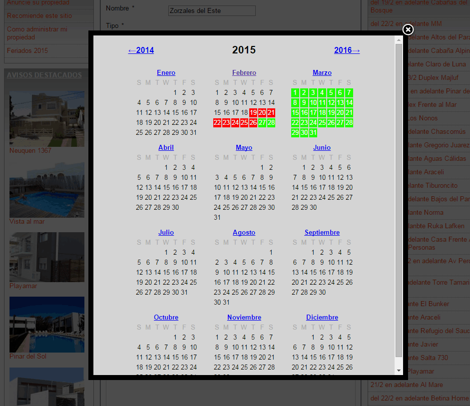 calendario anual